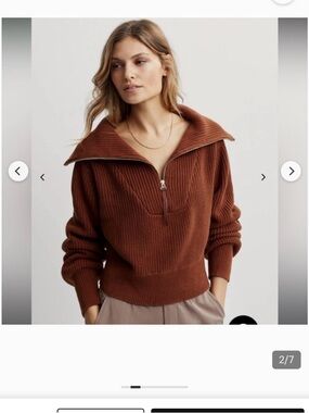 Varley Mentone Half-Zip Kint Sweater